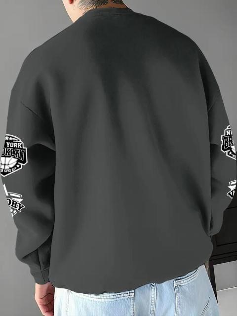 超お買い得1890円★メンズ ブルックリン ニューヨーク グラフィック スウェットシャツUSAサイズM(日本サイズXL相当)暗灰色 < 男性ファッション  超お買い得1890円★メンズ ブルックリン ニューヨーク グラフィック スウェットシャツUSAサイズM(日本サイズXL相当)暗灰色 < 男性ファッションの