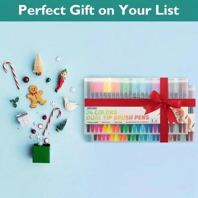 超お買い得890円★両端マーカー、水彩ペイントペン、アート専用ラインドローイングセット、クリスマス・イースターの贈り物 24色 < インテリア/ライフ  超お買い得890円★両端マーカー、水彩ペイントペン、アート専用ラインドローイングセット、クリスマス・イースターの贈り物 24色 < インテリア/ライフの