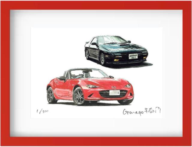 NC-304ロードスター/RX-7限定版画サイン額装作家平右ヱ門 < 自動車/バイク NC-304ロードスター/RX-7限定版画サイン額装作家平右ヱ門 < 自動車/バイク