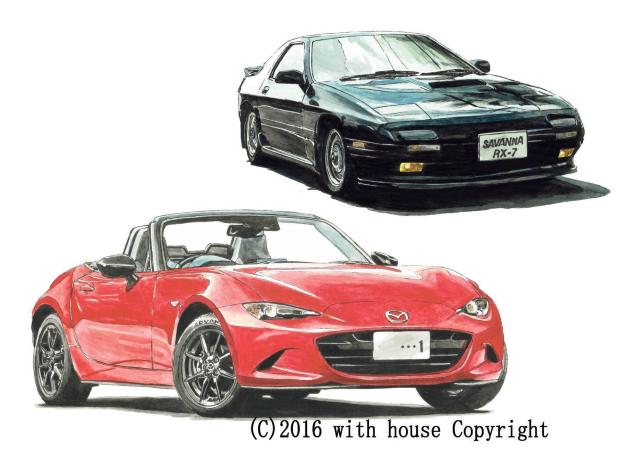 NC-304ロードスター/RX-7限定版画サイン額装作家平右ヱ門 < 自動車/バイク NC-304ロードスター/RX-7限定版画サイン額装作家平右ヱ門 < 自動車/バイク