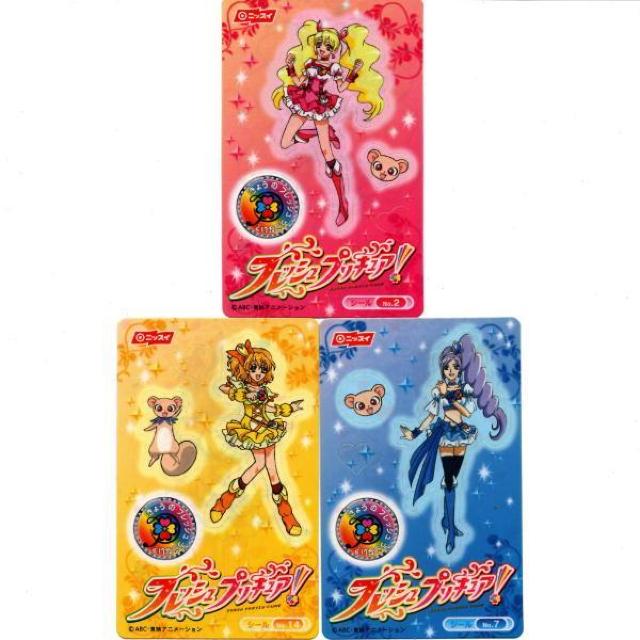 ○キュアピーチ、キュアベリー、キュアパイン シール < アニメ/コミック/キャラクター  ○キュアピーチ、キュアベリー、キュアパイン シール  < アニメ/コミック/キャラクターの