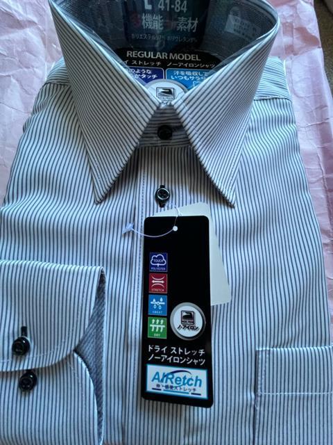 Lサイズ!高貴紳士的!高貴品格!高機能!多機能!新素材ノーアイロン!ストレッチ!ドライ!いつでもサラサラ!長袖レギュラーワイシャツ < 男性ファッション  Lサイズ!高貴紳士的!高貴品格!高機能!多機能!新素材ノーアイロン!ストレッチ!ドライ!いつでもサラサラ!長袖レギュラーワイシャツ < 男性ファッションの