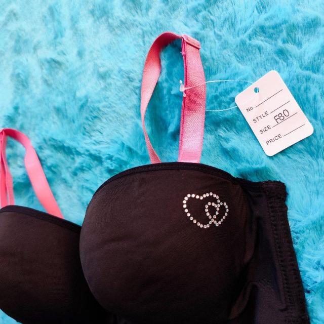 エロ可愛ッ.。。F80×LLラインストーン付。。。。モールドカップブラジャー&ショーツセット。。グラマー大きいサイズブラック黒 < 女性ファッション  エロ可愛ッ.。。F80×LLラインストーン付。。。。モールドカップブラジャー&ショーツセット。。グラマー大きいサイズブラック黒 < 女性ファッションの