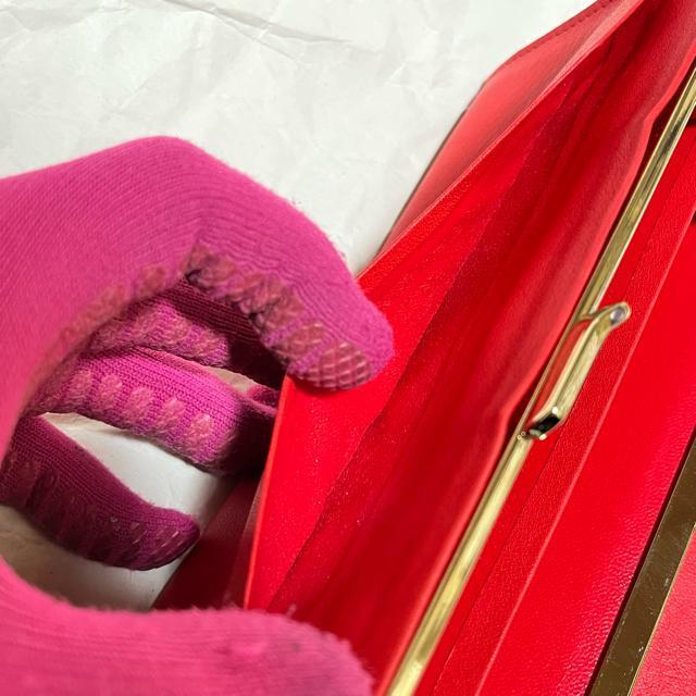 【長期保管未使用品】【emi】【味岡】 天然皮革 / がま口 長財布 < 女性ファッション 【長期保管未使用品】【emi】【味岡】 天然皮革 / がま口 長財布 < 女性ファッションの