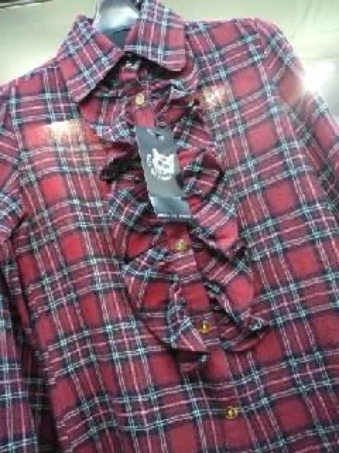 新品◆ヘルキャットパンクス◆ブラウスフリル付き◆Sサイズ◆ < ブランド 新品◆ヘルキャットパンクス◆ブラウスフリル付き◆Sサイズ◆ < ブランドの