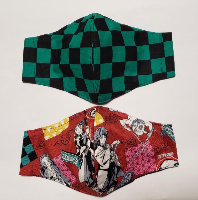 100★【限定】 F40 鬼滅 禰豆子 炭治郎立体マスク 2枚setハンドメイド < 女性ファッション  100★【限定】 F40 鬼滅 禰豆子 炭治郎立体マスク 2枚setハンドメイド  < 女性ファッションの