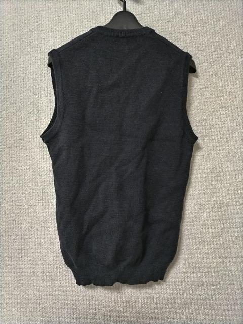 メンズ Vネック ニットベスト ウール 黒 M 匿名発送可能 < 男性ファッション  メンズ Vネック ニットベスト ウール 黒 M 匿名発送可能 < 男性ファッションの