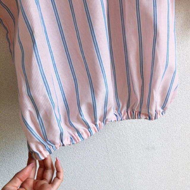 ◆ARROW/アロー◆オフショルダーブラウス★ピンク×ストライプ柄M♪秋コーデ*美品 < ブランド  ◆ARROW/アロー◆オフショルダーブラウス★ピンク×ストライプ柄M♪秋コーデ*美品 < ブランドの