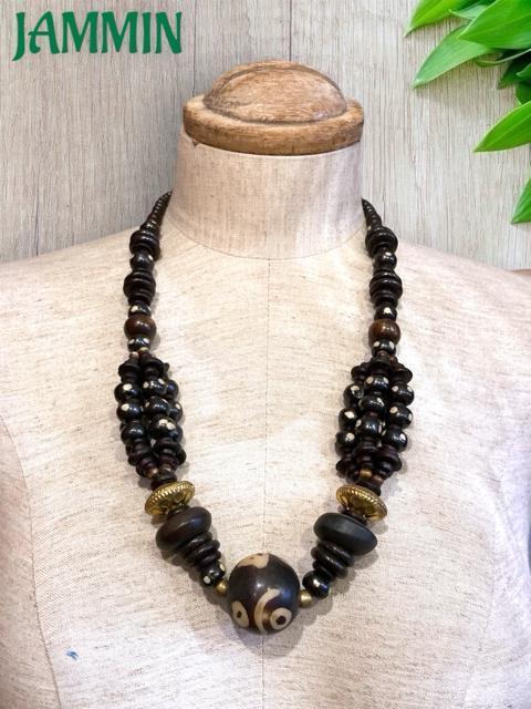 ボーンビーズネックレス アジアン アフリカン 男女兼用 ヒッピー サイケ エスニック < 女性アクセサリー/時計 ボーンビーズネックレス アジアン アフリカン 男女兼用 ヒッピー サイケ エスニック < 女性アクセサリー/時計の