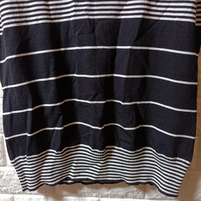 F&F★未使用★ボーダー 半袖ニット/L < 女性ファッション  F&F★未使用★ボーダー 半袖ニット/L < 女性ファッションの