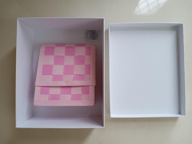 メモリアルボックス(ピンク濃×ピンク薄) < ペット/手芸/園芸 メモリアルボックス(ピンク濃×ピンク薄) < ペット/手芸/園芸の