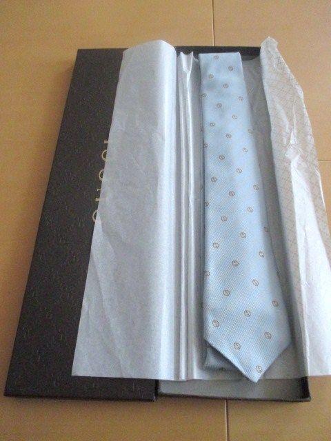 ☆GUCCI グッチ GG柄 ネクタイ☆光沢水色☆細ネクタイ < ブランド  ☆GUCCI グッチ GG柄 ネクタイ☆光沢水色☆細ネクタイ  < ブランドの