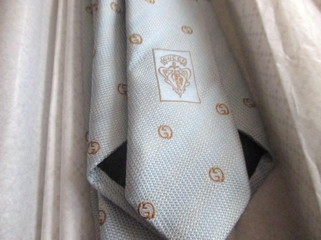 ☆GUCCI グッチ GG柄 ネクタイ☆光沢水色☆細ネクタイ < ブランド  ☆GUCCI グッチ GG柄 ネクタイ☆光沢水色☆細ネクタイ < ブランドの