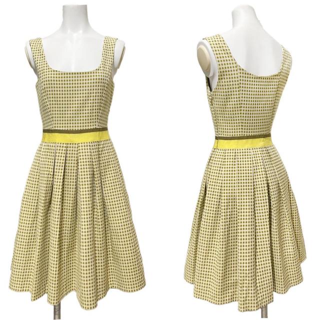 新品ピンコPINKOギンガムチェック フィット&フレアーワン < 女性ファッション 新品ピンコPINKOギンガムチェック フィット&フレアーワン < 女性ファッションの