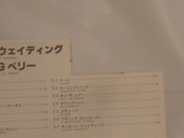 サンセット・ウェイディング(SUNSET WADING) / ジョン G ペリー(JOHN G. PERRY) 帯付LP < CD/DVD/ビデオ  サンセット・ウェイディング(SUNSET WADING) / ジョン G ペリー(JOHN G. PERRY) 帯付LP < CD/DVD/ビデオの