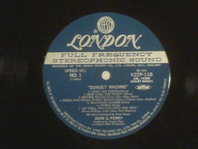 サンセット・ウェイディング(SUNSET WADING) / ジョン G ペリー(JOHN G. PERRY) 帯付LP < CD/DVD/ビデオ  サンセット・ウェイディング(SUNSET WADING) / ジョン G ペリー(JOHN G. PERRY) 帯付LP < CD/DVD/ビデオの