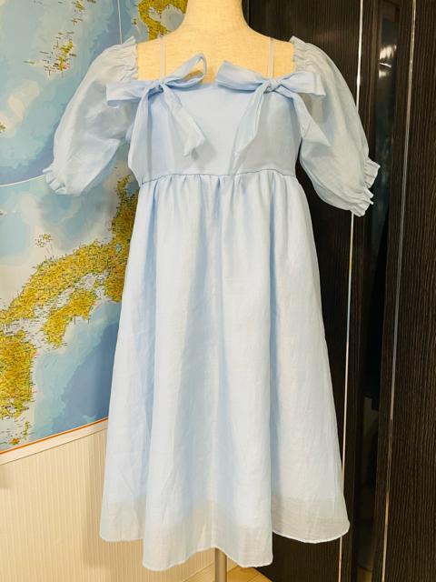 ワンピース 姫ワンピース 薄い青色 M〜L 美品 < 女性ファッション  ワンピース 姫ワンピース 薄い青色 M〜L 美品  < 女性ファッションの