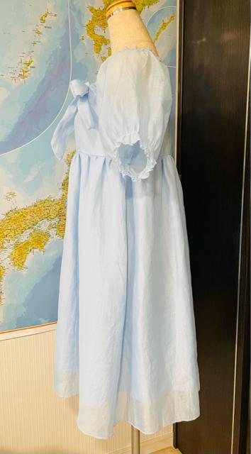 ワンピース 姫ワンピース 薄い青色 M〜L 美品 < 女性ファッション  ワンピース 姫ワンピース 薄い青色 M〜L 美品 < 女性ファッションの