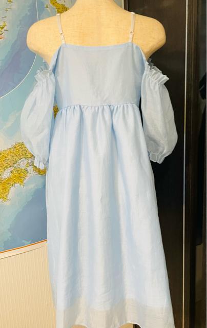 ワンピース 姫ワンピース 薄い青色 M〜L 美品 < 女性ファッション  ワンピース 姫ワンピース 薄い青色 M〜L 美品 < 女性ファッションの