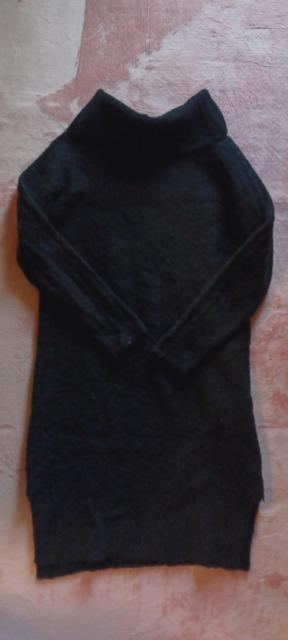 ★黒ブラックお洒落☆毛アルパカ軽量♪体型カバー♪小顔オフタートル♪ふんわり暖か長袖セーターロング丈スリット入り♪ニットワンピース < 女性ファッション ★黒ブラックお洒落☆毛アルパカ軽量♪体型カバー♪小顔オフタートル♪ふんわり暖か長袖セーターロング丈スリット入り♪ニットワンピース < 女性ファッションの