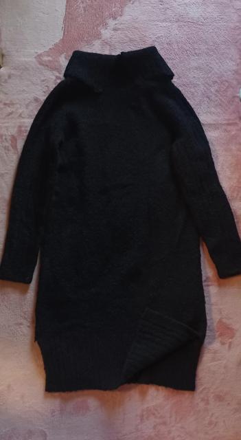 ★黒ブラックお洒落☆毛アルパカ軽量♪体型カバー♪小顔オフタートル♪ふんわり暖か長袖セーターロング丈スリット入り♪ニットワンピース < 女性ファッション ★黒ブラックお洒落☆毛アルパカ軽量♪体型カバー♪小顔オフタートル♪ふんわり暖か長袖セーターロング丈スリット入り♪ニットワンピース < 女性ファッションの