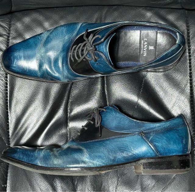LANVIN ランバン 定価2.5万円程 レザー 革靴 ドレスシューズ 26.5cm カジュアル ビジネス 海外ブランド キレカジ < 男性ファッション LANVIN ランバン 定価2.5万円程 レザー 革靴 ドレスシューズ 26.5cm カジュアル ビジネス 海外ブランド キレカジ < 男性ファッションの