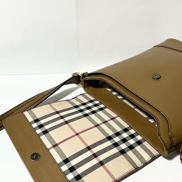 ���i BURBERRY �o�[�o���[ ���U�[ �m���@�`�F�b�N �N���X�{�f�B �V�����_�[�o�b�O ���f�B�[�X �u���E�� �� �u�����h�� 