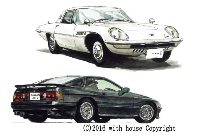 NC-316コスモスポーツ/RX-7限定版画サイン額装作家平右ヱ門 < 自動車/バイク NC-316コスモスポーツ/RX-7限定版画サイン額装作家平右ヱ門 < 自動車/バイク