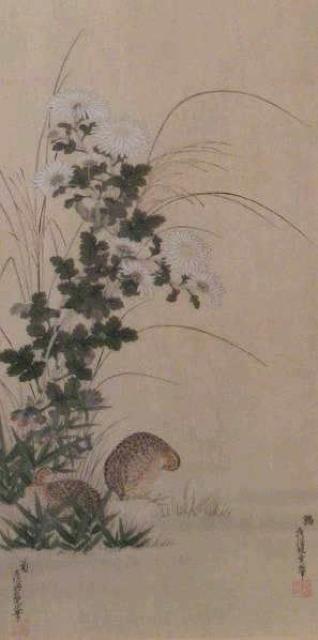 絵画 木版画 土佐光起・光成『秋草鶉図』真作保証 < ホビー 絵画 木版画 土佐光起・光成『秋草鶉図』真作保証 < ホビーの