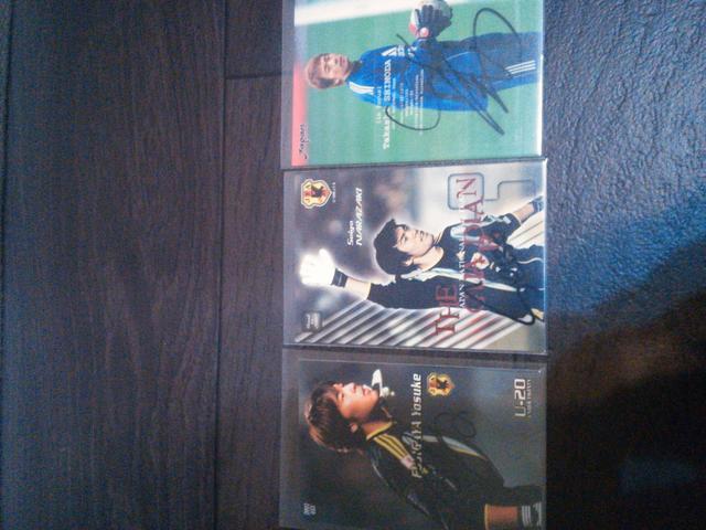 日本代表 楢崎・下田・藤ヶ谷 直筆サインカード < トレーディングカード  日本代表 楢崎・下田・藤ヶ谷 直筆サインカード  < トレーディングカードの