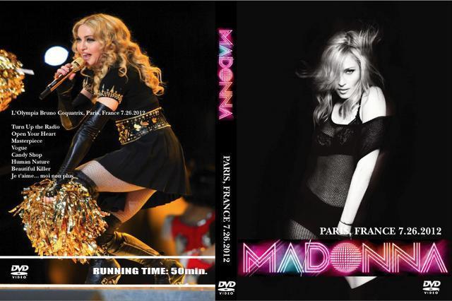 MADONNA PARIS, FRANCE 7.26.2012 }hi   CD/DVD/rfI 