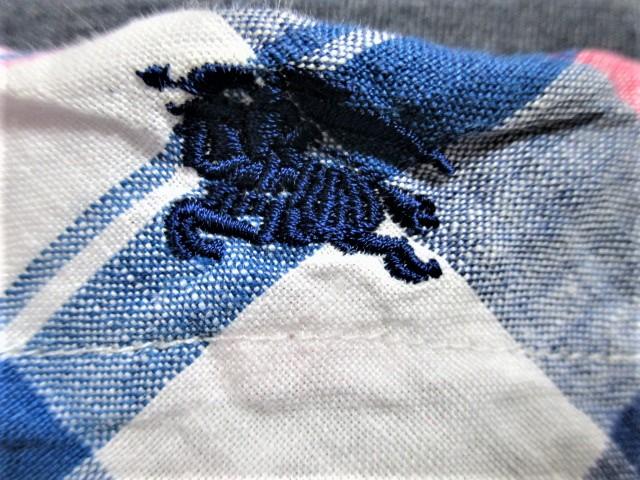 ☆バーバリーブラックレーベル ホース刺繍 チェック柄ポケット Tシャツ/メンズ/2 < ブランド ☆バーバリーブラックレーベル ホース刺繍 チェック柄ポケット Tシャツ/メンズ/2 < ブランドの