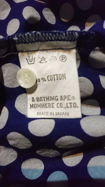 アベイシングエイプ 水玉 長袖シャツ size S < ブランド  アベイシングエイプ 水玉 長袖シャツ size S < ブランドの