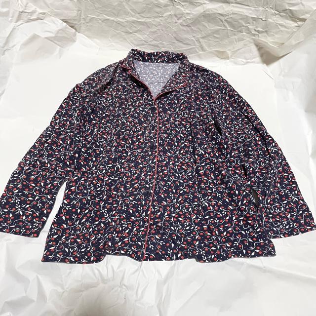 ユニクロ プリンセスタムタム パジャマシャツ 長袖 M ネイビー 花柄 木の実 UNIQLO PRINCESSE tam.tam < ブランド ユニクロ プリンセスタムタム パジャマシャツ 長袖 M ネイビー 花柄 木の実 UNIQLO PRINCESSE tam.tam < ブランドの