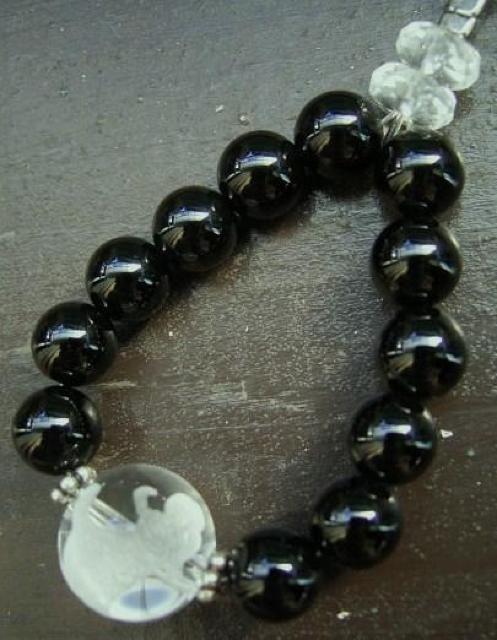 ☆即決☆白虎彫水晶xオニキスストラップ < 家電/AV  ☆即決☆白虎彫水晶xオニキスストラップ  < 家電/AVの