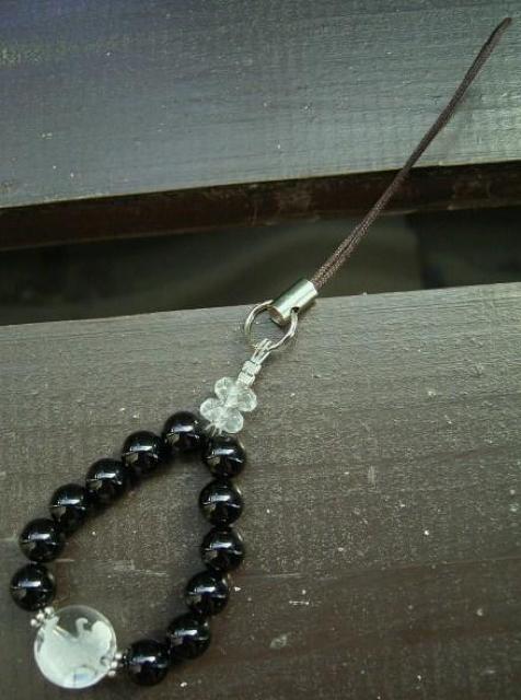 ☆即決☆白虎彫水晶xオニキスストラップ < 家電/AV  ☆即決☆白虎彫水晶xオニキスストラップ < 家電/AVの