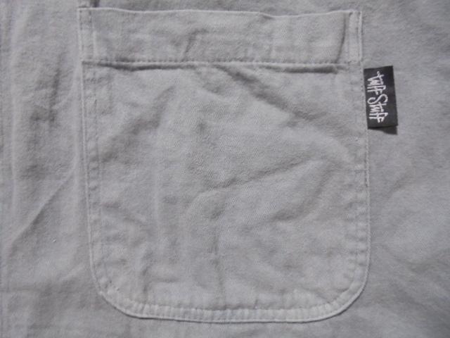 Tuff Stuffシャツ半袖無地綿100%ツイルUSA製灰Mビッグシルエット < 男性ファッション  Tuff Stuffシャツ半袖無地綿100%ツイルUSA製灰Mビッグシルエット < 男性ファッションの