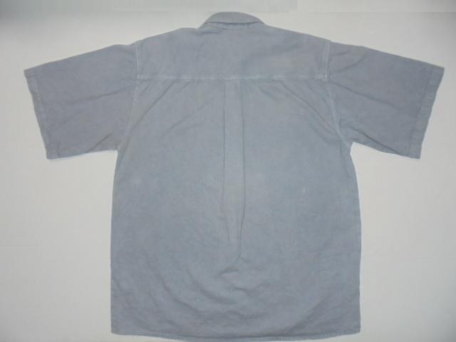 Tuff Stuffシャツ半袖無地綿100%ツイルUSA製灰Mビッグシルエット < 男性ファッション  Tuff Stuffシャツ半袖無地綿100%ツイルUSA製灰Mビッグシルエット < 男性ファッションの