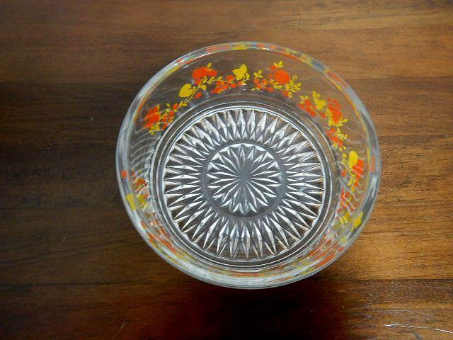 ◆ガラス 器 花柄 昭和レトロ 中古品 < インテリア/ライフ  ◆ガラス 器 花柄 昭和レトロ 中古品 < インテリア/ライフの