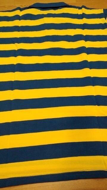 elementカノコボーダーポロシャツ 黄色青 ロゴ刺繍 XXL→3XL位 F < 男性ファッション  elementカノコボーダーポロシャツ 黄色青 ロゴ刺繍 XXL→3XL位 F < 男性ファッションの