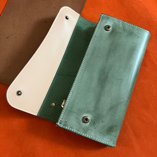 緑 グリーン系 長財布 本革 ブライドルレザー メンズ ヌメ革 ロングウォレット レザー  牛革 < 男性ファッション  緑 グリーン系 長財布 本革 ブライドルレザー メンズ ヌメ革 ロングウォレット レザー  牛革 < 男性ファッションの