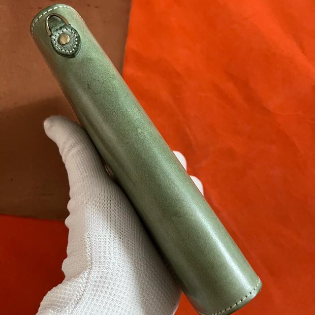 緑 グリーン系 長財布 本革 ブライドルレザー メンズ ヌメ革 ロングウォレット レザー  牛革 < 男性ファッション  緑 グリーン系 長財布 本革 ブライドルレザー メンズ ヌメ革 ロングウォレット レザー  牛革 < 男性ファッションの