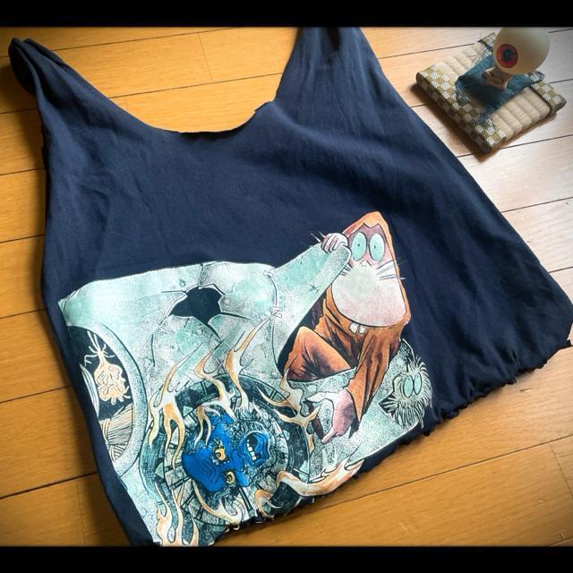 ゲゲゲの鬼太郎 新品 グラニフ 妖怪 Tシャツ リメイク バッグ < アニメ/コミック/キャラクター  ゲゲゲの鬼太郎 新品 グラニフ 妖怪 Tシャツ リメイク バッグ < アニメ/コミック/キャラクターの