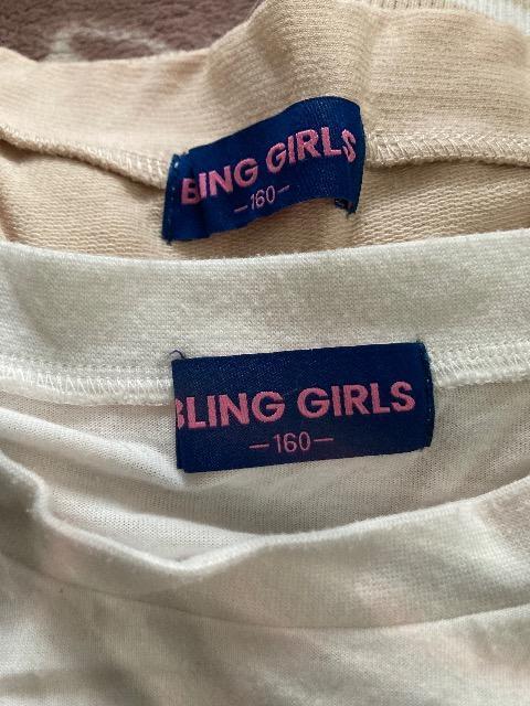 BLING GIRLS/カットソー&未使用Vネックカーディガン < キッズ/ベビー BLING GIRLS/カットソー&未使用Vネックカーディガン < キッズ/ベビーの