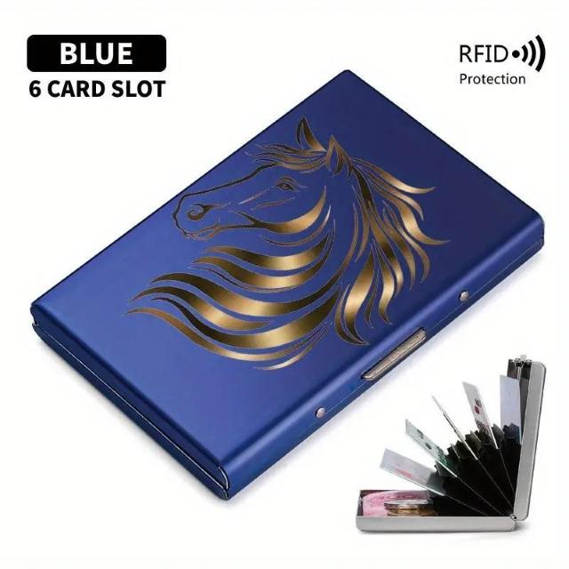 馬は開運を運びます馬蹄デザイン等金属製財布メタルクレジットカードホルダー < 男性ファッション 馬は開運を運びます馬蹄デザイン等金属製財布メタルクレジットカードホルダー < 男性ファッションの