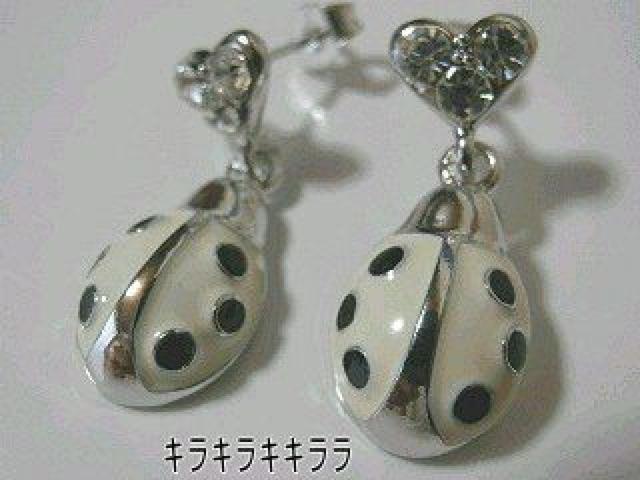 《New》<雑誌掲載>★大粒★ハートcz*てんとう虫ピアス < 女性アクセサリー/時計  《New》<雑誌掲載>★大粒★ハートcz*てんとう虫ピアス  < 女性アクセサリー/時計の