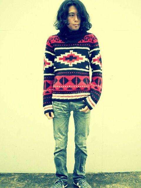 LOCKWOOD 赤×黒 プルオーバーニット 極美品 < 男性ファッション LOCKWOOD 赤×黒 プルオーバーニット 極美品 < 男性ファッションの