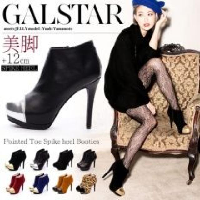 JELLY雑誌掲載♪美脚 エレガント 前厚インソール ブーティー ブラックスエード L < 女性ファッション JELLY雑誌掲載♪美脚 エレガント 前厚インソール ブーティー ブラックスエード L < 女性ファッションの