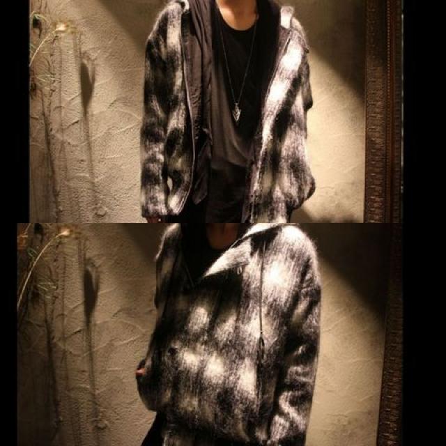 KMRIIケムリ ウールモヘアチェックパーカー 1 < ブランド KMRIIケムリ ウールモヘアチェックパーカー 1 < ブランドの