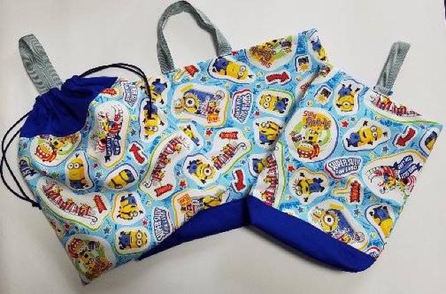 【本日限定】★ 20BS  ミニオンズ レッスンバッグ 3点set(*^O^*)ハンドメイド < キッズ/ベビー  【本日限定】★ 20BS  ミニオンズ レッスンバッグ 3点set(*^O^*)ハンドメイド  < キッズ/ベビーの